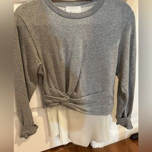 3.1 Phillip Lim Knotted Sweatshirt with Pleats